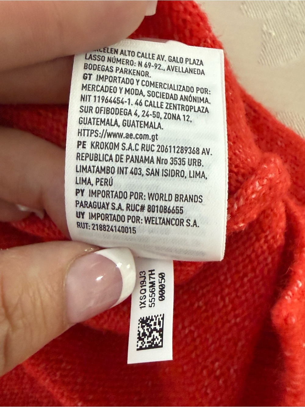 NWT American Eagle Coral Red Oversized Cozy Knit Sweater Size S - Picture 13 of 13